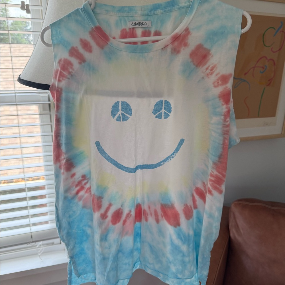 Lauren Moshi Blue and Red Tank Top